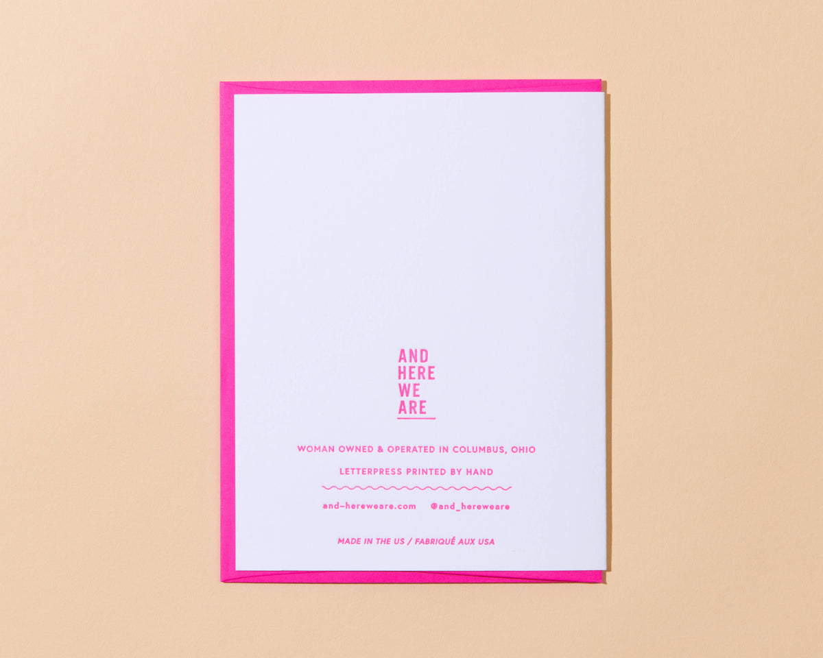 More Than Ever Hearts Anniversary Letterpress Greeting Card