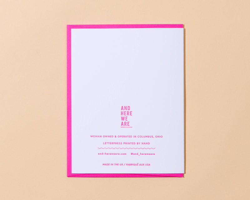 More Than Ever Hearts Anniversary Letterpress Greeting Card