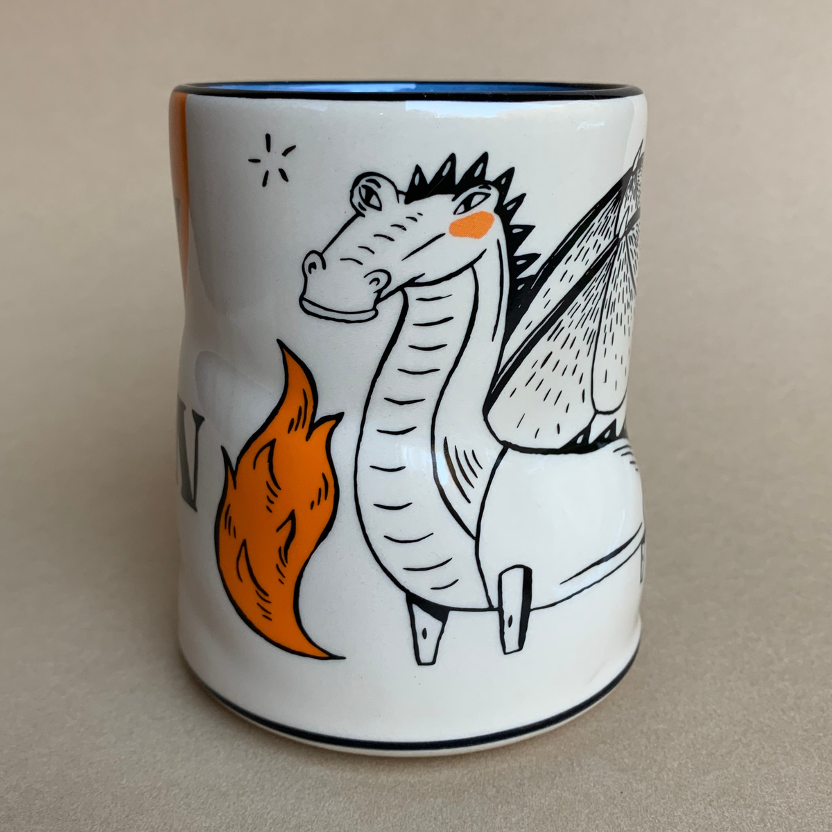 Lucky Dragon Cup - XLarge Ceramic Christmas Holiday Mug