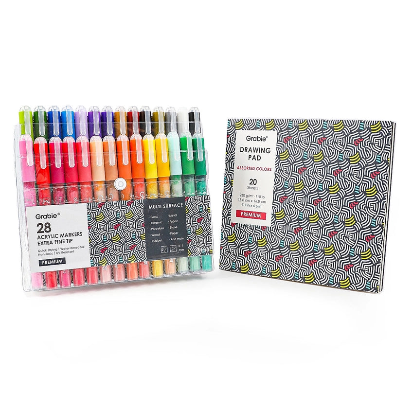 Extra Fine Tip Acrylic Paint  Marker Set Of 28