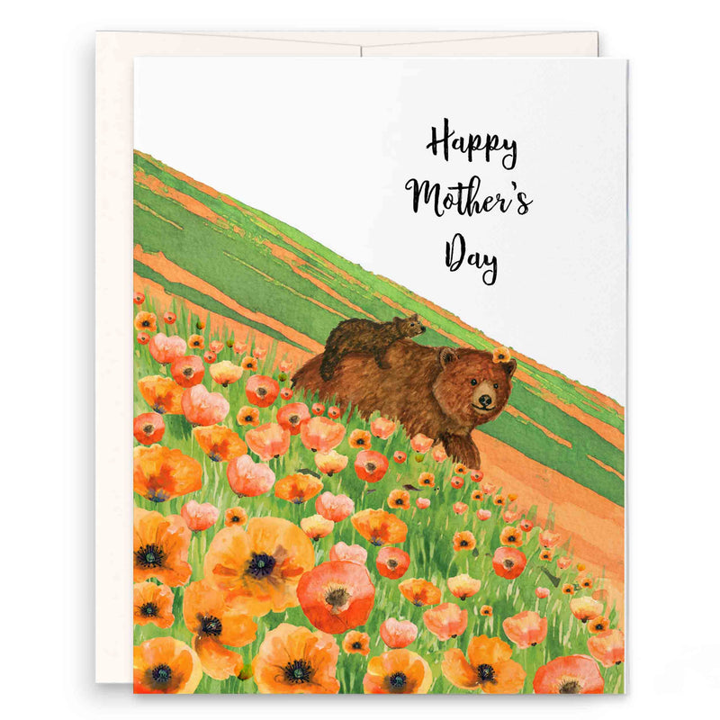 Poppy Field Bears - Mothers Day Card