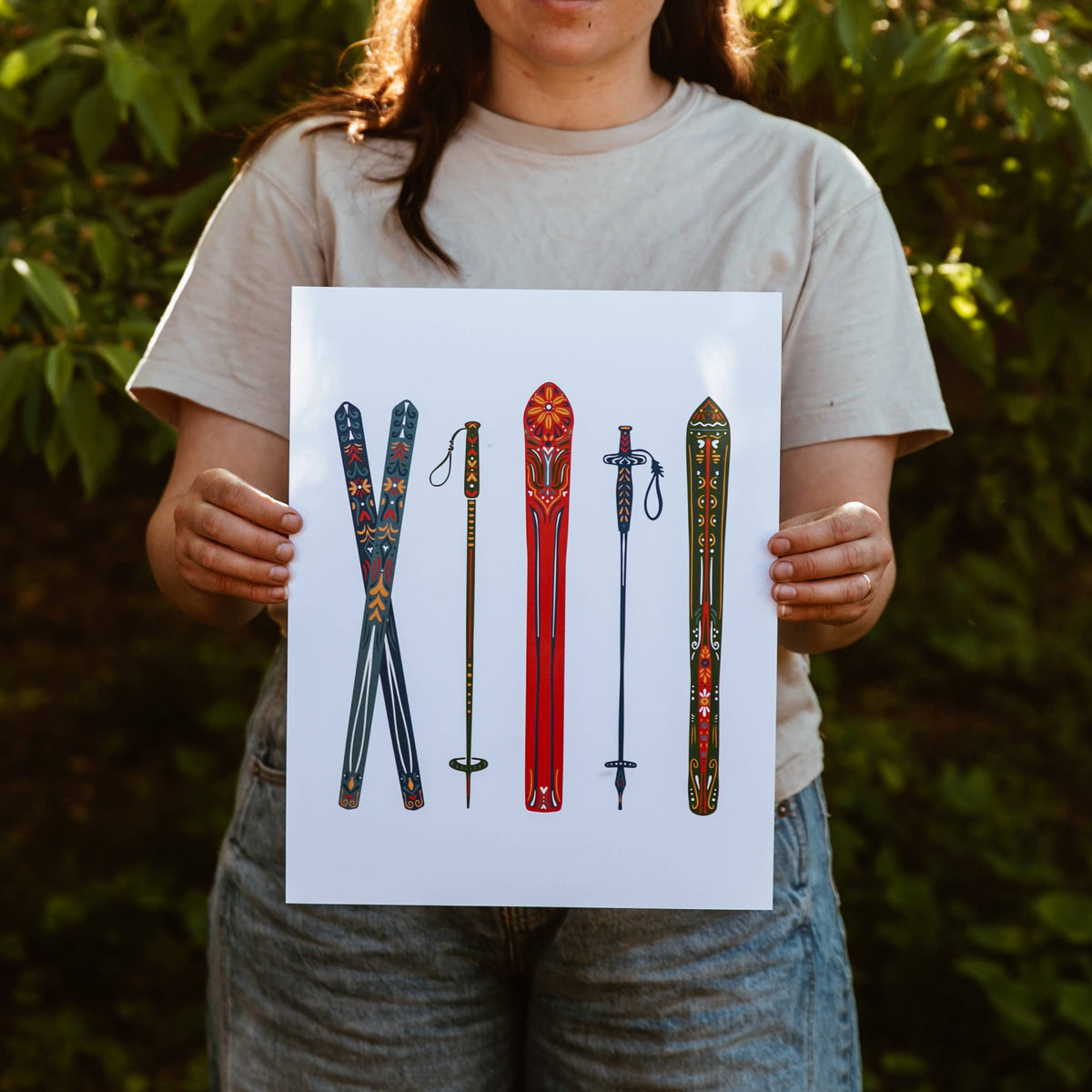 Nordic Skis Apres Print Wall Art
