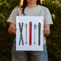 Nordic Skis Apres Print Wall Art