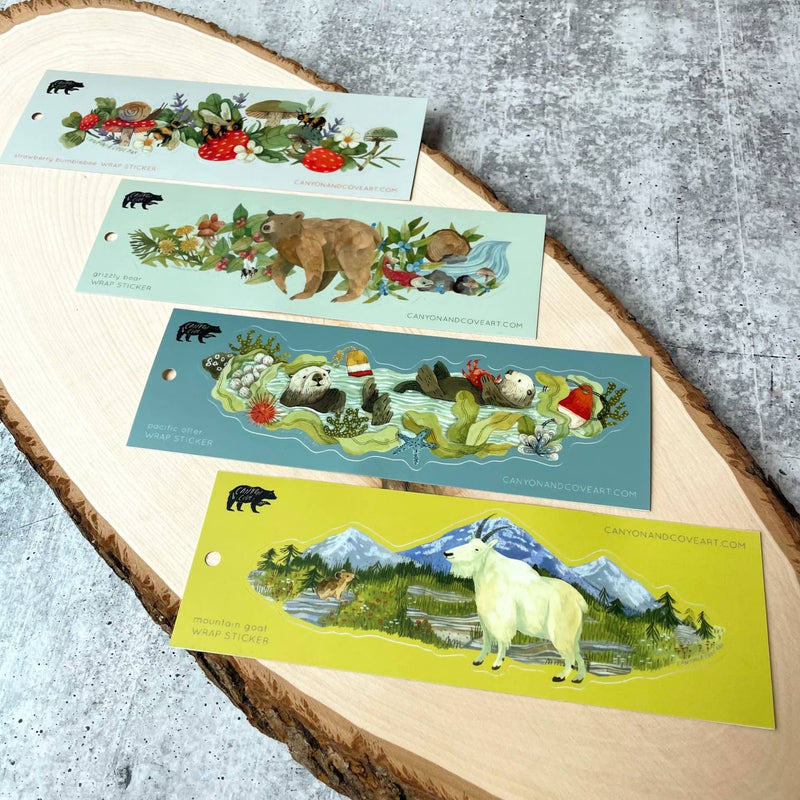 Grizzly Bear Wrap Sticker