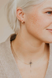 Baby Flora Hoops | 14kt Gold Fill + Sterling Silver