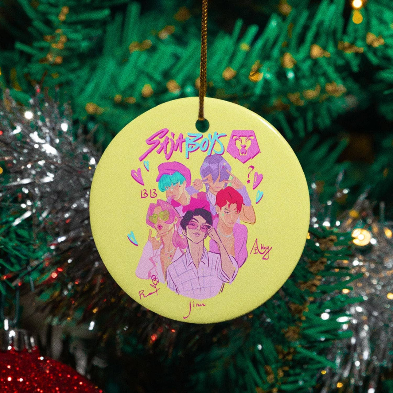 Saja Boys Kpop Ornament, K-Pop Demon Hunters Xmas Tree