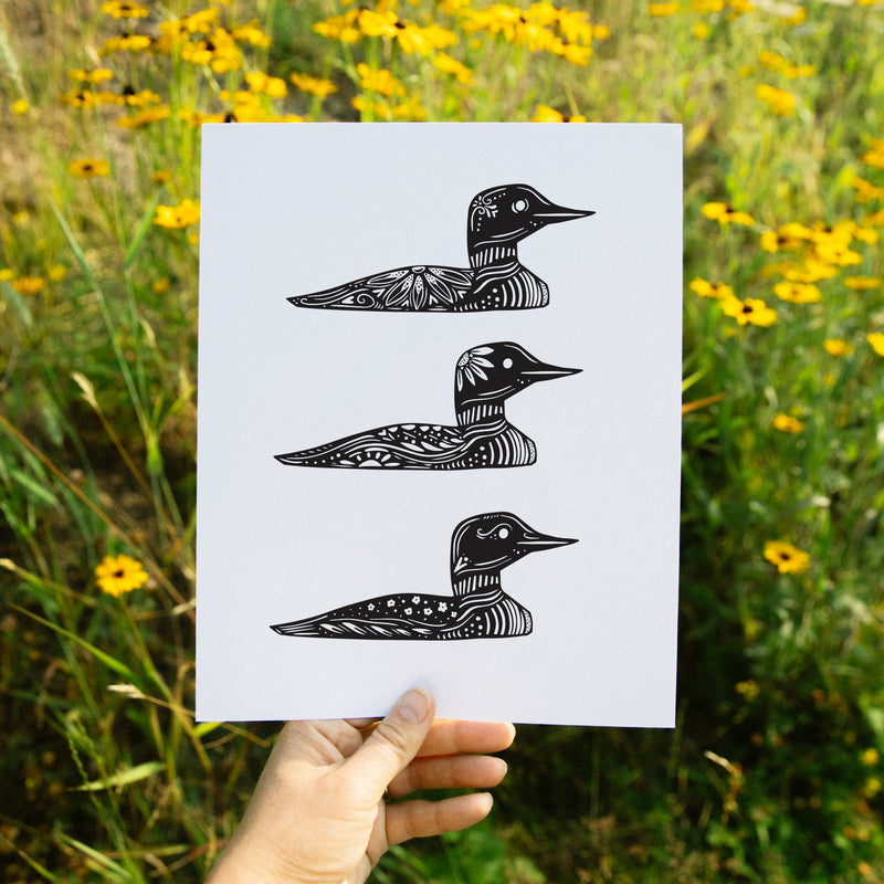Common Loon Print Wall Art Nordic