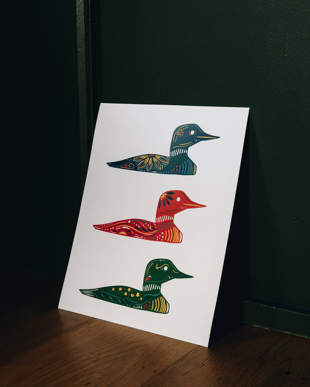 Common Loon Print Wall Art Nordic