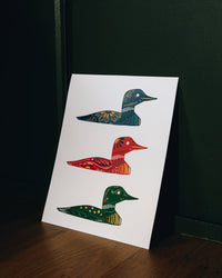 Common Loon Print Wall Art Nordic
