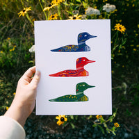 Common Loon Print Wall Art Nordic