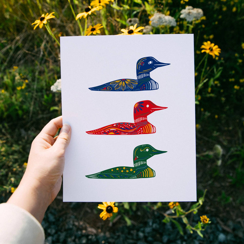 Common Loon Print Wall Art Nordic