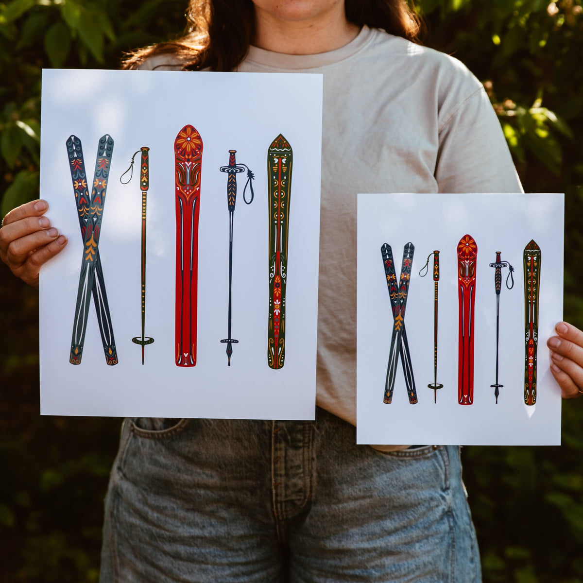 Nordic Skis Apres Print Wall Art