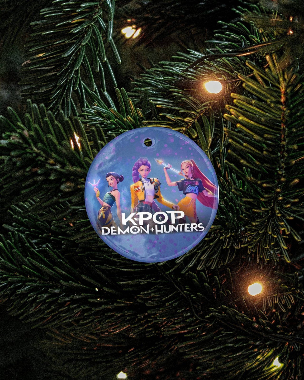 Kpop Demon Hunters Xmas Ornament, Huntrix Girls Xmas Decor