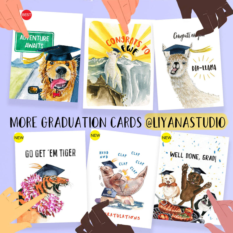 Fancy Capybara Grad - Funny Graduation Card
