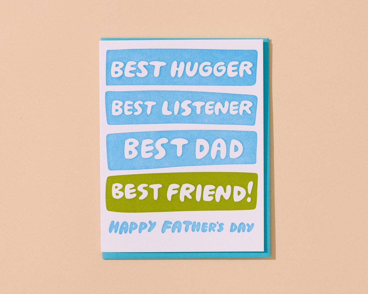 Best Hugger/Listener/Dad/Friend - Birthday Card Father's Day Card from Partner