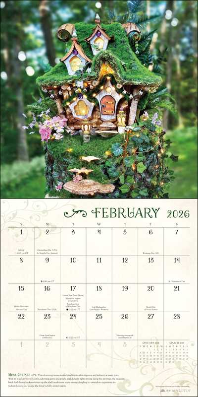 Fairy Houses 2026 Wall Calendar by Sally J Smith