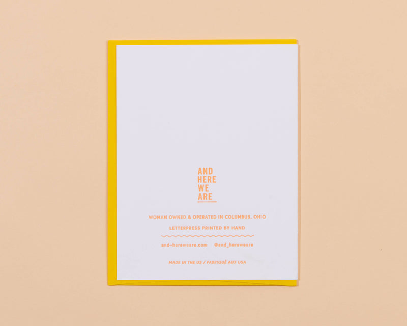 Wow Mom Letterpress Greeting Card - Mother's Day