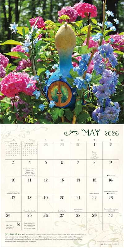Fairy Houses 2026 Wall Calendar by Sally J Smith