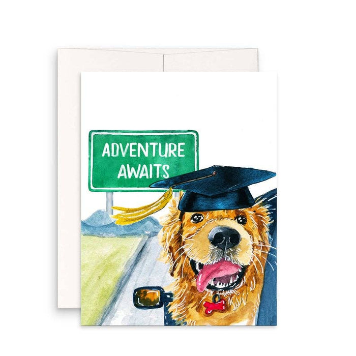 Grad Adventure Begins - Funny Graduation Card