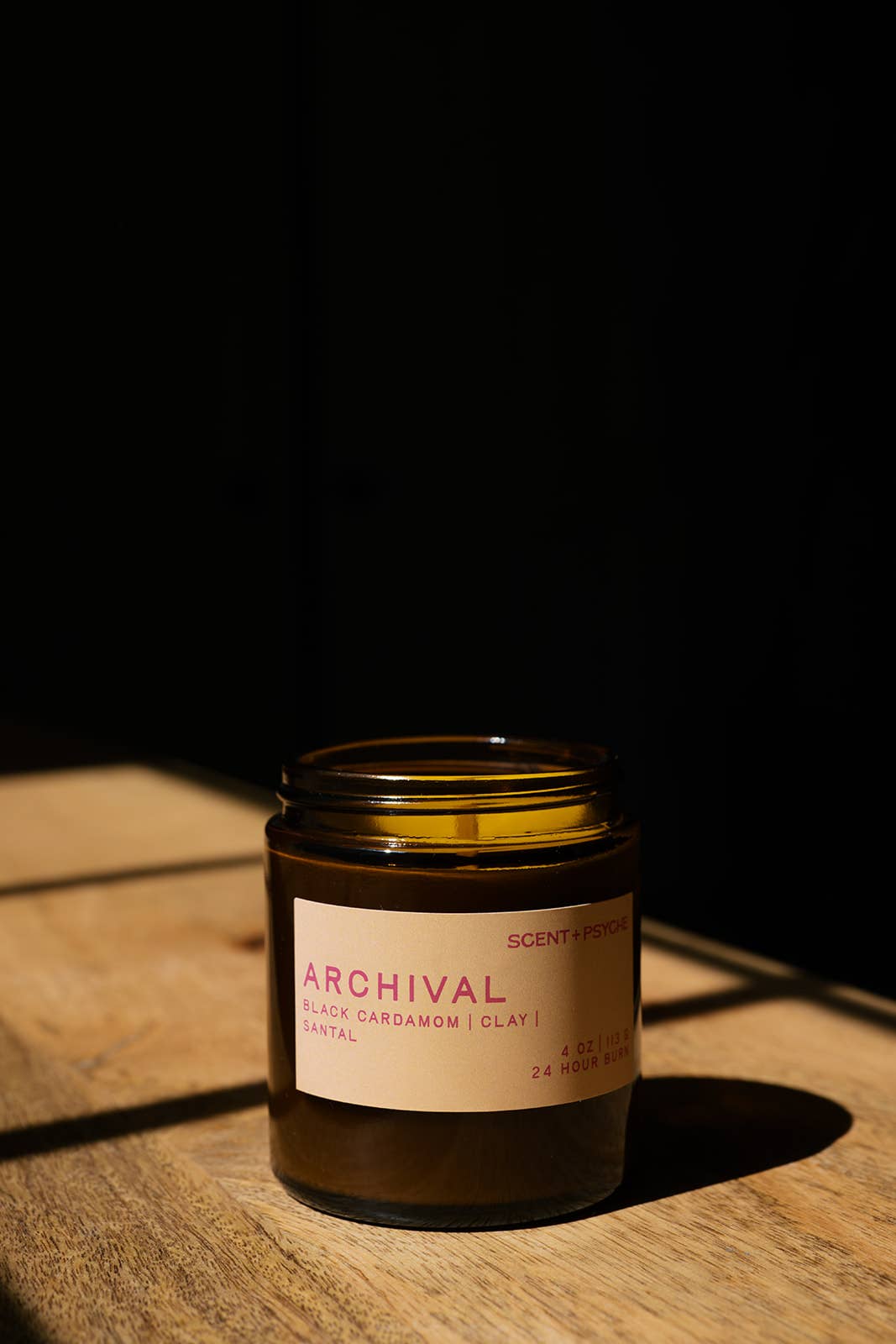 Archival |Cardamom & Santal Wood Wick Coconut-Soy Candle 4oz
