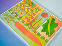 Garden Time  - Risograph Art Print