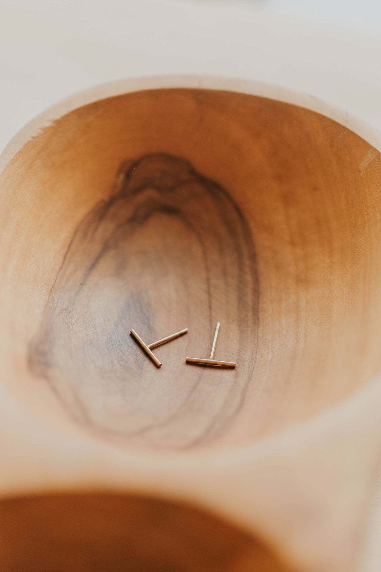 Tiny Bar Studs | 14kt Gold Fill + Sterling Silver