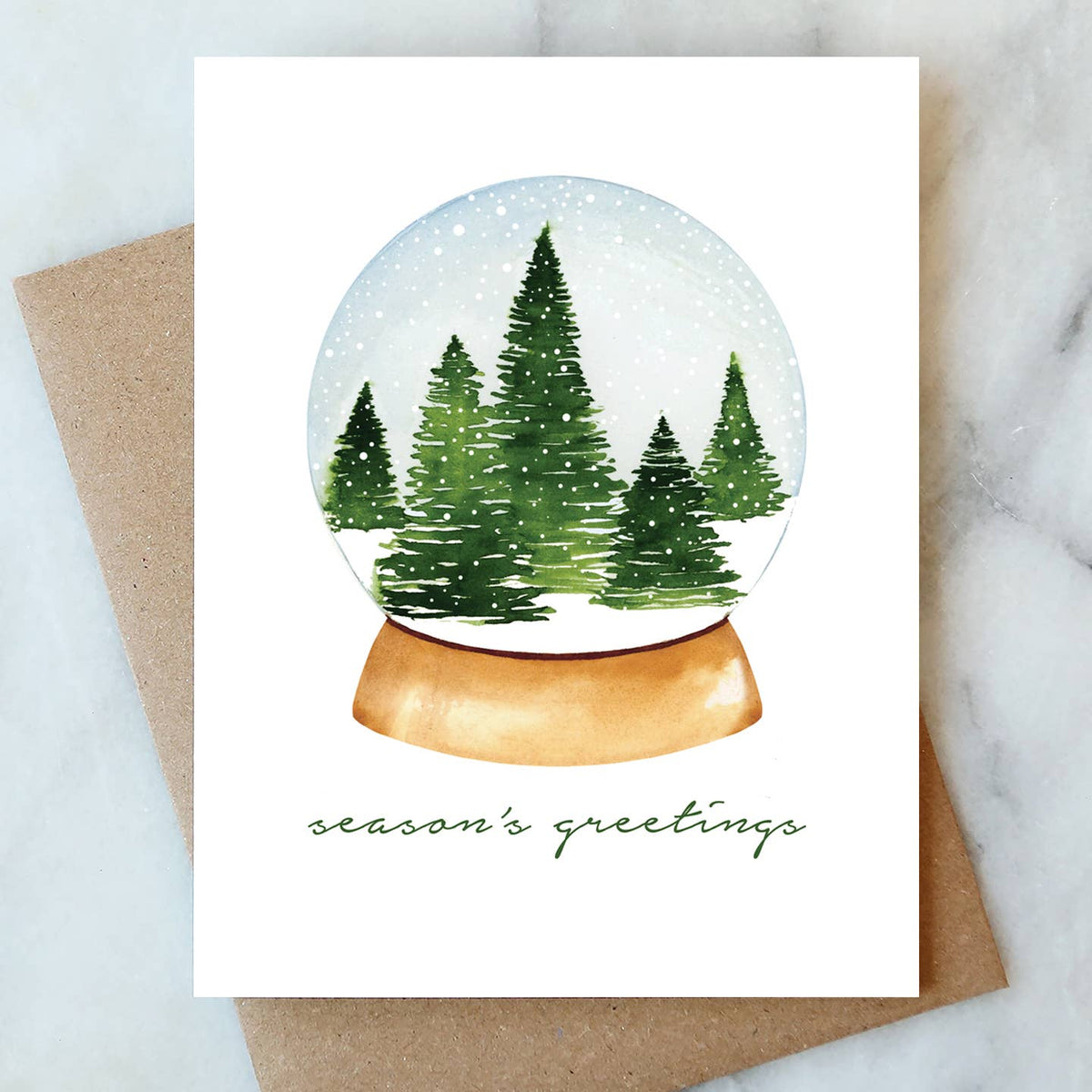 Snow Globe Holiday Greeting Card | Christmas Holiday Card