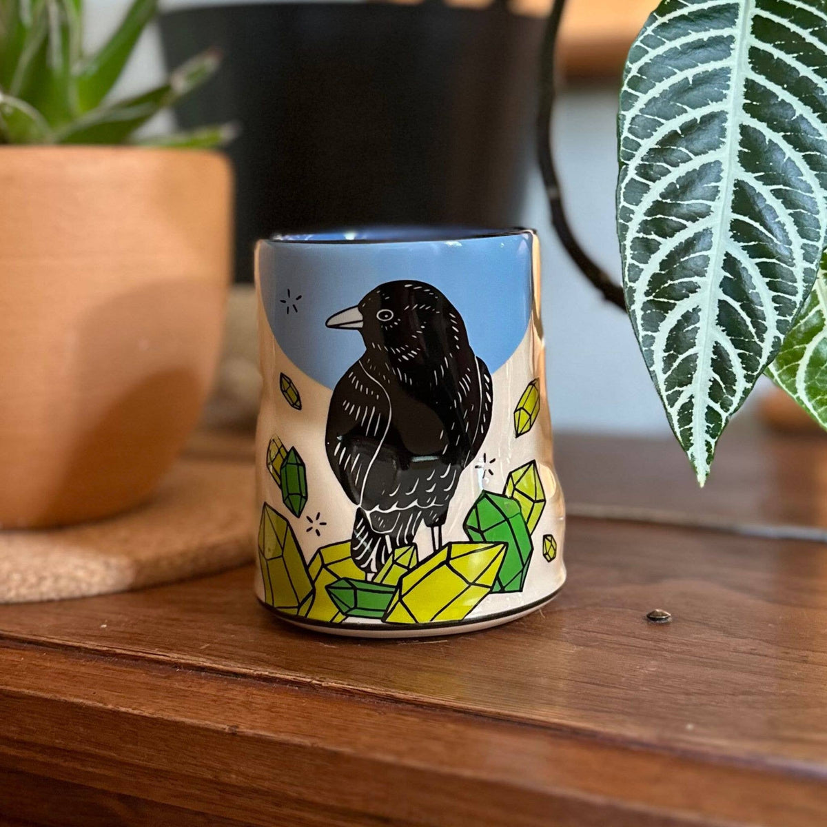Lucky Crow Cup - XLarge Ceramic Mug - Father's Day