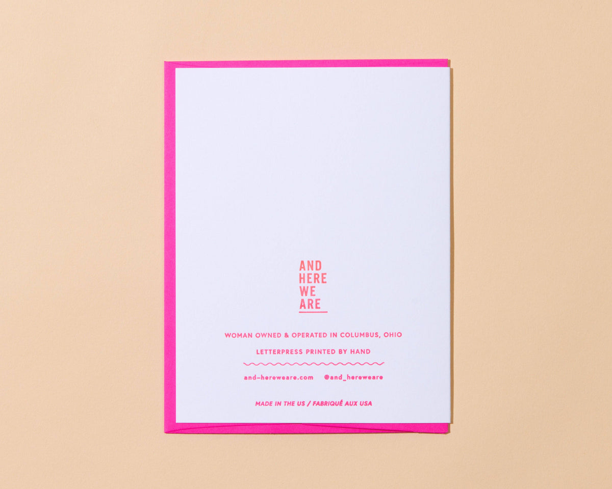 Weird & Wonderful Wedding Letterpress Greeting Card Spring Easter