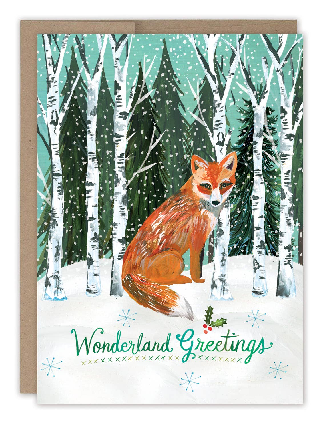 Wonderland Fox Boxed Holiday Cards - Set of 10