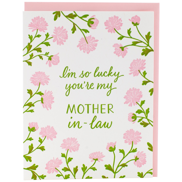 Pink Mums Mother's Day Card