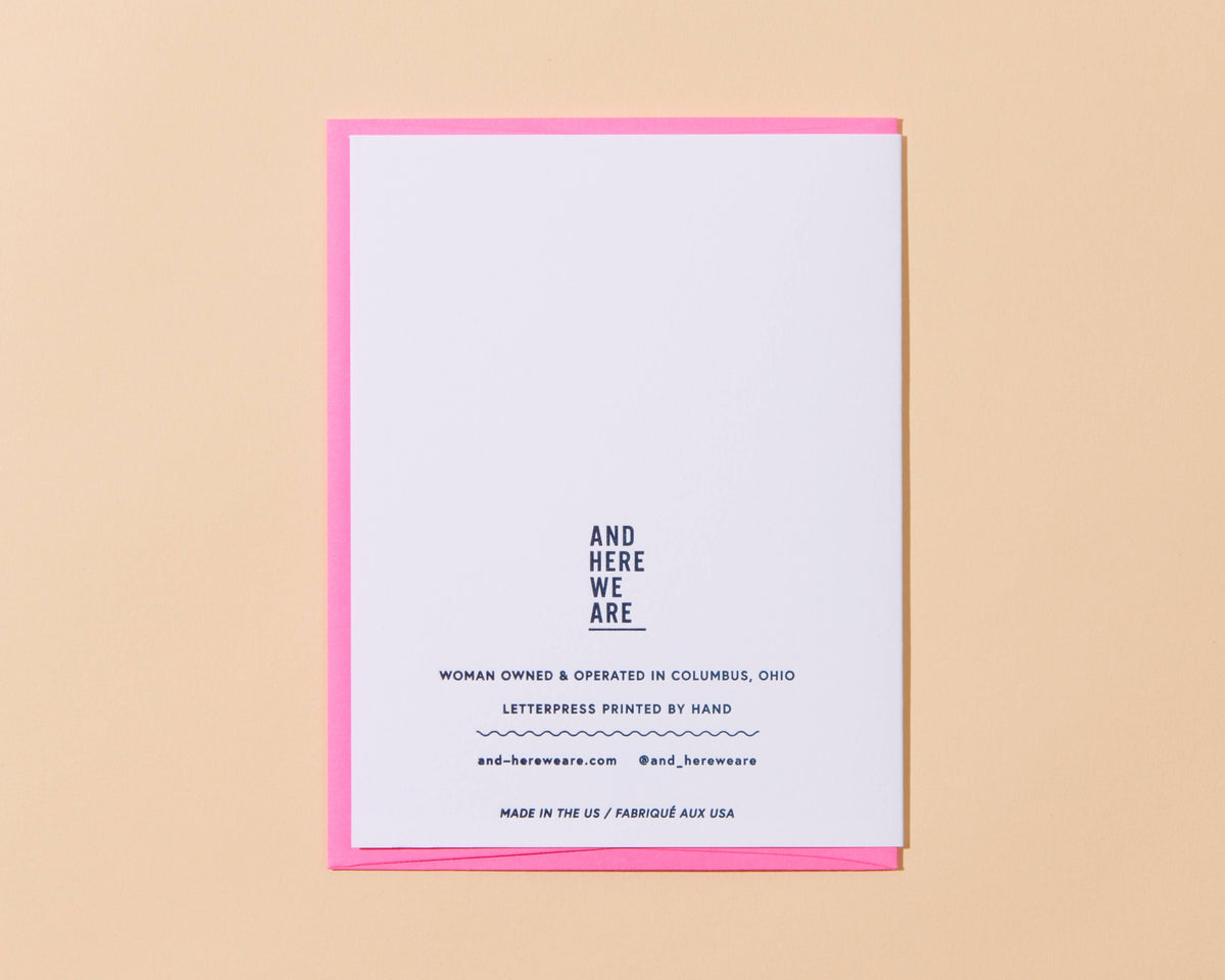 Mom Jeans Letterpress Greeting Card - Mother's Day, new mom
