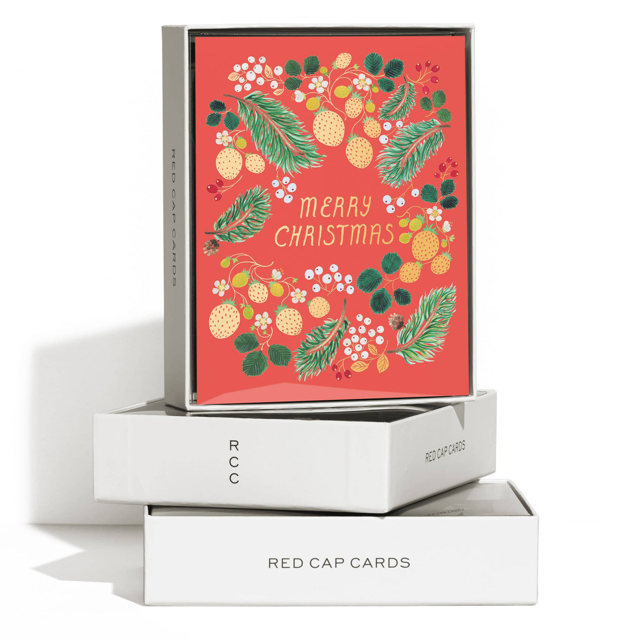 Berry Christmas holiday greeting card