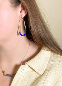 Balance Earrings- Olive + Chartreuse