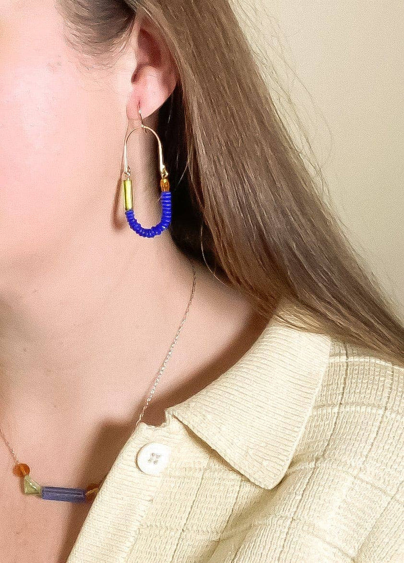 Balance Earrings- Olive + Chartreuse