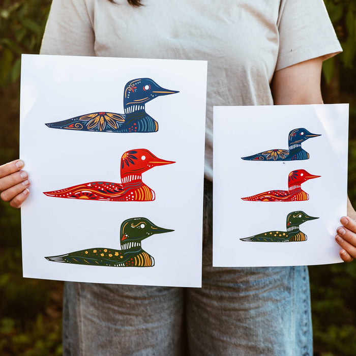 Common Loon Print Wall Art Nordic