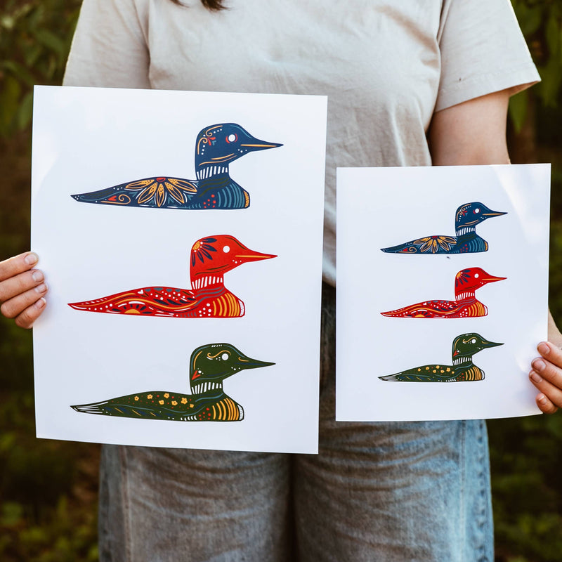 Common Loon Print Wall Art Nordic