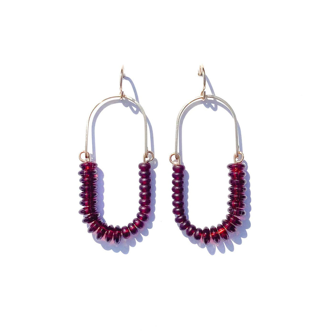 Balance Earrings- Oxblood