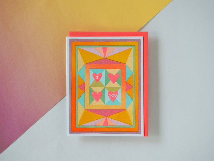 I Heart You - Risograph Greeting Card