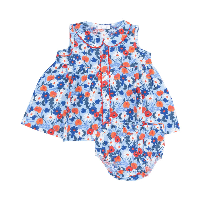 Poppy Days | Jill-Peter Pan Collar with Ric Rac Trim and Diaper Cover