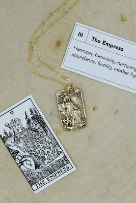 The Empress Tarot Necklace | Gold & Bronze
