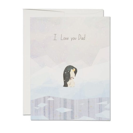 I Love You Dad (Penguins) Card