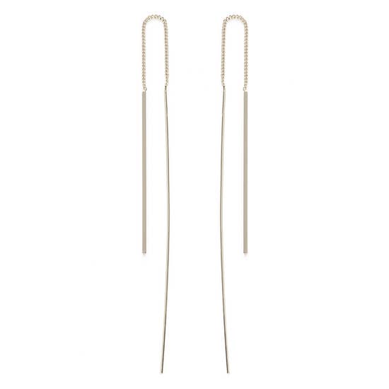 Needle and Thread Earrings in Gold or Silver  Sterling Silver Plate