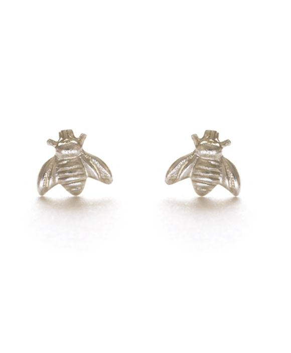 Honey Bee Stud Earrings in Gold
