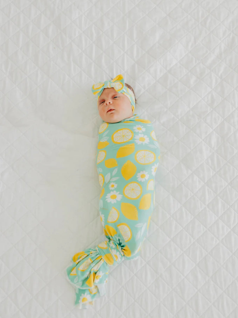 Lemon Knit Swaddle Blanket