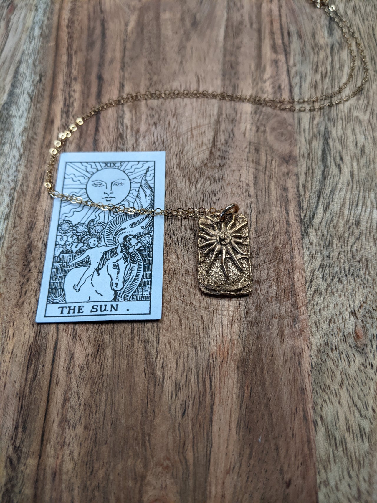 The Sun Tarot Necklace | Gold & Bronze