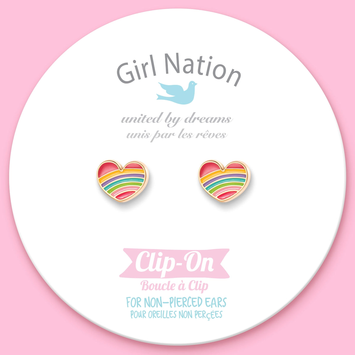 Rainbow Heart | Clip On Cutie Earrings