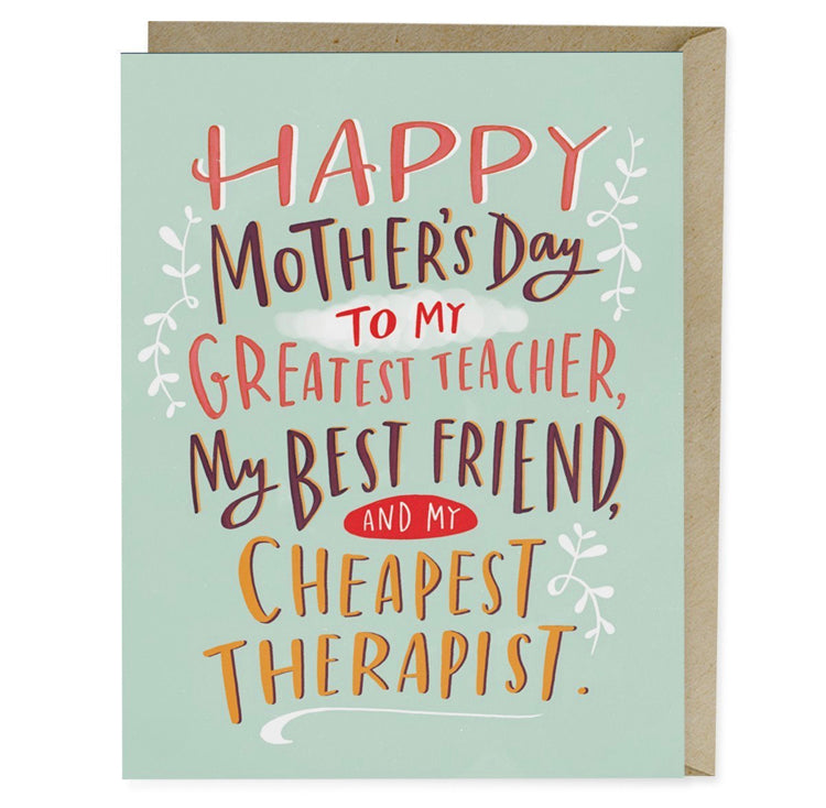 Cheapest Therapist Mother’s Day Card