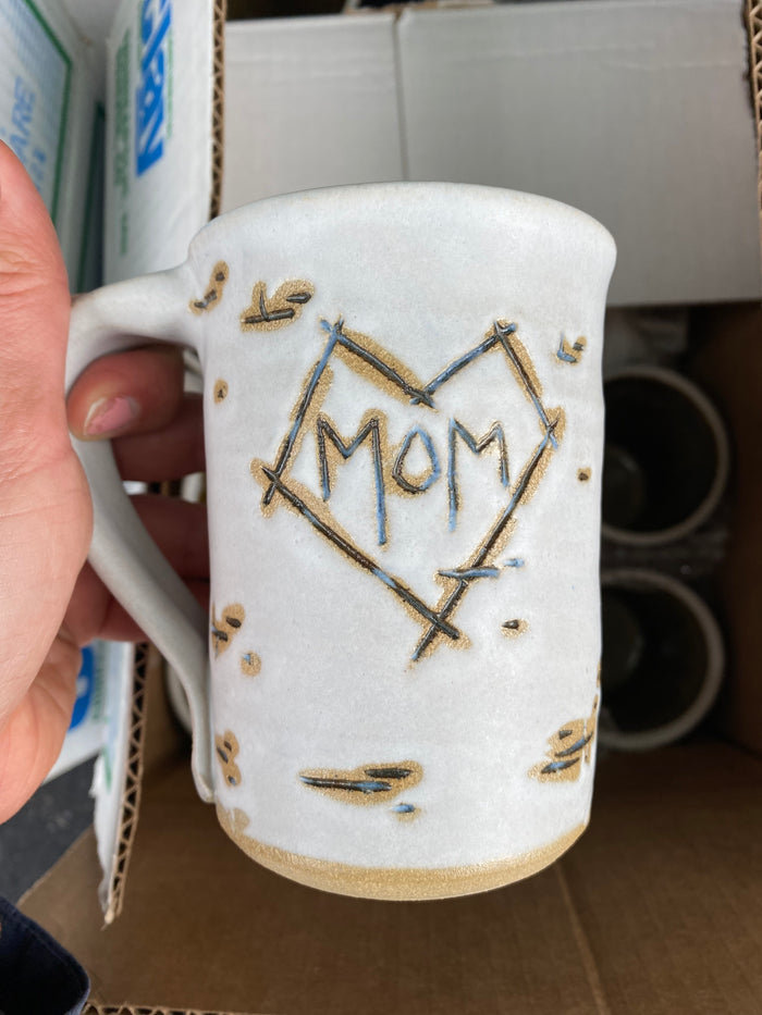 Birch Mom Heart Mug