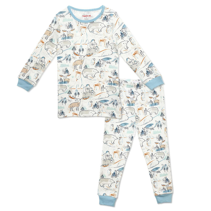 Northern Lights Organic Cotton Magnetic Toddler & Kids Pajama Set